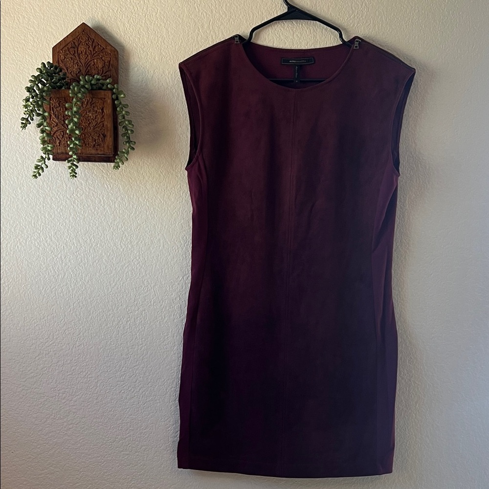 BCBGMaxAzria Wine Sleeveless Mini Dress